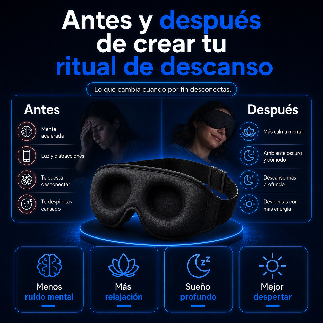 Máscara 3D Bluetooth